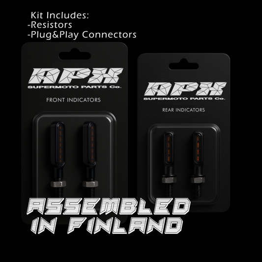 APX Supermoto Plug&Play Metal Mini Indicators [4-Pack] [Inlcudes Resistors]