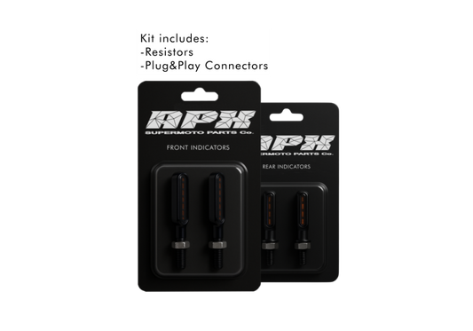 APX Supermoto Plug&Play Metal Mini Indicators [4-Pack] [Inlcudes Resistors]